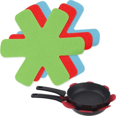 Obrázek produktu pro Chránič pánví Podložka Stohovatelná ochrana pánví Hrnce na vaření 5 kusů, 18 cm