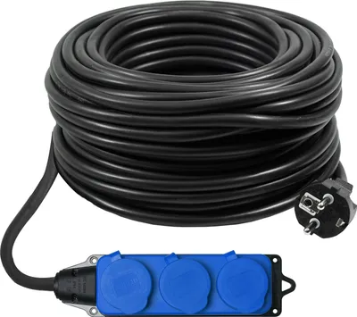 Produktbild von 40m Verlängerungskabel Außen IP44 Verlangerung 3x1,5 Stromkabel Stecker Schuko 3-fach Steckdosenleiste