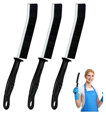 Produktbild von 3er Set Fugenbürsten für Bad und Küche, Reinigungsbürsten mit harten Borsten für enge Ecken und Spalten