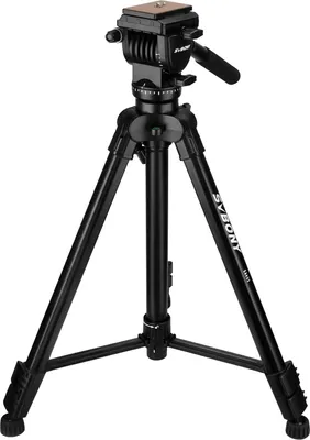 Image de Svbony SA402 Trépied d'appareil photo Fluid Head Aluminium, Trépied de voyage professionnel avec plaque de fixation rapide, 64,56 pouces 360 degrés trépied de voyage panoramique, pour vidéo appareil photo SLR photographie longues-vues