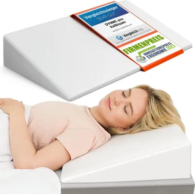 Produktbild von DYNMC you Keilkissen Bett 90 x 45cm - Test  -   - Reflux Matratzenkeil - Kissen bei Beschwerden im Nacken und Rücken - Erhöhung beim Schnarchen