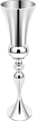 Obrázek produktu pro Železná dekorativní váza, elegantní stříbrná povrchová úprava, odolný a stabilní design,stříbrná
