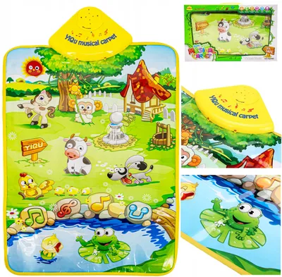 Immagine prodotto di Tappeto musicale educativo interattivo con suoni di animali della fattoria per giocattoli musicali per bambini