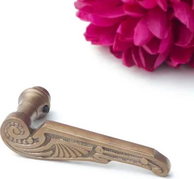 Produktbild von Türklinke, einzeln, Jugendstil | Messing patiniert