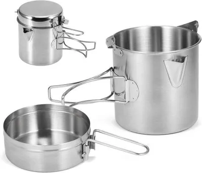 Obrázok produktu pre Ľahký kempingový hrniec s pokrievkou pre outdoorové aktivity