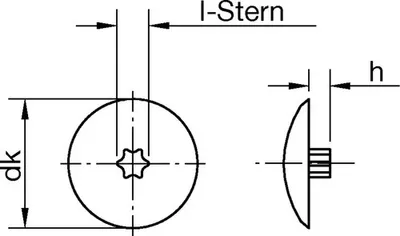 Produktbild von Abdeckkappe für I-Stern T 25 Kunststoff weiß, 200 Stück