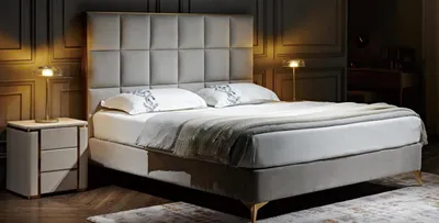 Produktbild von Bett 2x Nachttisch 3 tlg. Schlafzimmer Set Designer Luxus Gruppe Garnitur Neu