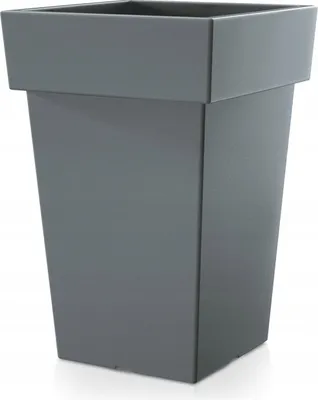 Zdjęcie produktu dla Donica z kołnierzem kwadrat Lofly Square kamienny szary - Prosperplast