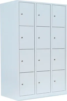 Produktbild von Schließfachschrank Wertfachschrank Fächerschrank Spind 12Fächer Lichtgrau 523430
