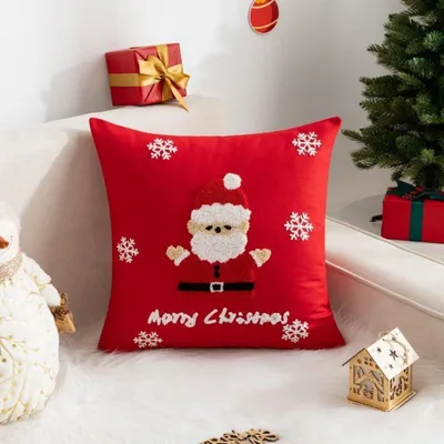 Produktbild von Kissenbezug Weihnachten 45x45 cm, 2 Stück, Rot Weihnachtsmann
