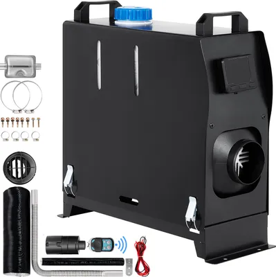 Immagine prodotto di SucceBuy Riscaldatore d'aria diesel da 8 kW, riscaldatore da parcheggio da 12 V per autocarri, riscaldatore diesel tutto in uno con riscaldamento rapido, interruttore LCD nero, un foro di uscita, per camper, barca, autobus, rimorchio, caravan