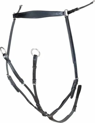 Produktbild von Velociti - Brustgeschirr "Rapida", Ergonomisch, Leder ER1762 (Full) (Schwarz)