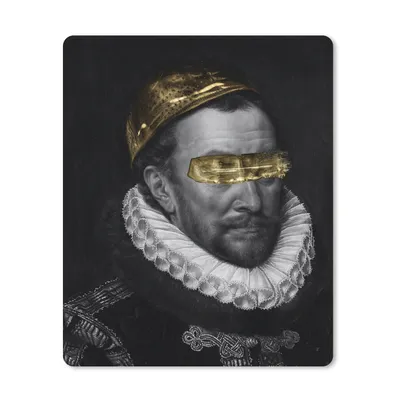Produktbild von MuchoWow® Mauspad Mousepad Wilhelm von Oranien - Adriaen Thomasz - Gold 30x40 cm - Mousepads - Maus Mat - Pad - Mausunterlage - Mausmatten