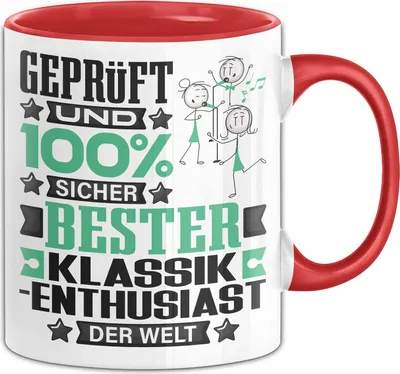 Produktbild von Klassik-Enthusiast Geschenk Lustiger Spruch für Klassik-Enthusiast Geschenkidee Bester Klassik-Enthusiast Der Welt (Rot)