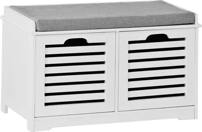 Produktbild von SoBuy Schuhschrank Schuhbank Sitzbank Schuhregal Schuhtruhe Sitzkommode mit 2 Körben FSR23-K-W