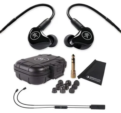 Produktbild von Mackie In-Ear Kopfhörer MP-120 mit Bluetooth-Adapter und Tuch