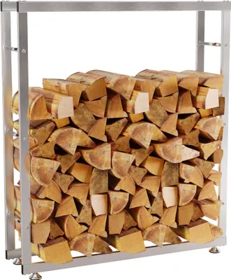 Produktbild von CLP Kaminholzständer Keri V2 Edelstahl edelstahl 25x100x125 cm