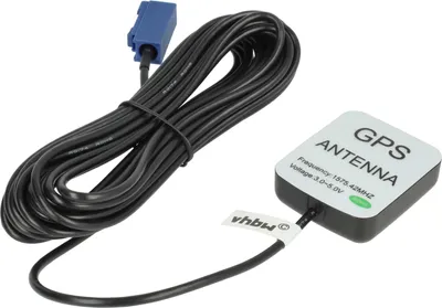 Produktbild von vhbw GPS Antenne kompatibel mit Audi MMI DVD 3G, MMI DVD 2G, BNS low line, RNS-E Navi mit Fakra-Anschluss - Magnetfuß, 5 m, Schwarz