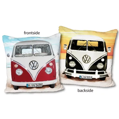 Image de VW Volkswagen Bulli T1 Beach 40 x 40 cm Coussin assorti à la literie 089