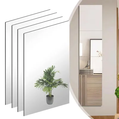 Produktbild von Wandspiegel Selbstklebend Rahmenlos Glasspiegel Badezimmerspiegel Deko Spiegel