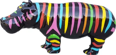 Produktbild von Abstrakte Deko Figur Statue Skulptur 79cm Figuren Statuen Skulpturen Nilpferd