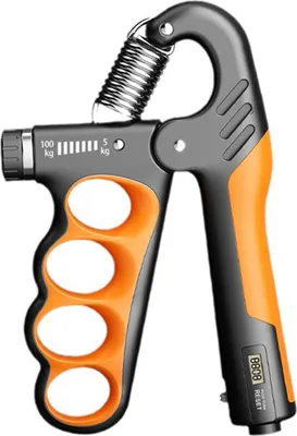 Produktbild von Handkrafttrainer, einstellbar von 5-100 kg, für Männer und Frauen, elektronischer Unterarmtrainer, Muskelaufbaugerät, Fitnessgerät