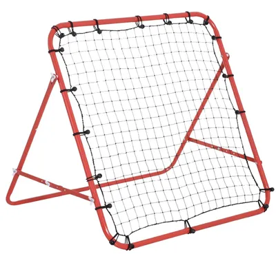 Produktbild von Rebounder Fußball Rückprallwand Tor Netz Für Fußball Verstellbarer Winkel Rot+Schwarz 96 X 80 X 96 Cm