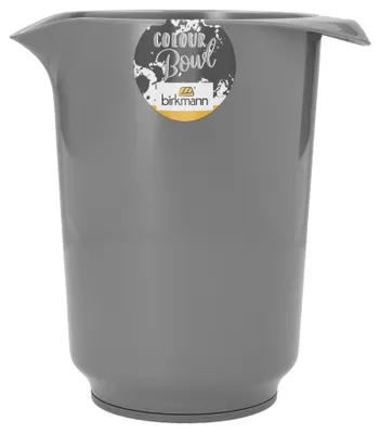 Produktbild von BIRKMANN Rühr- und Servierbecher, 1,5 Liter, grau, aus Melamin, standfest, kratzfest, BPA-frei, 70816