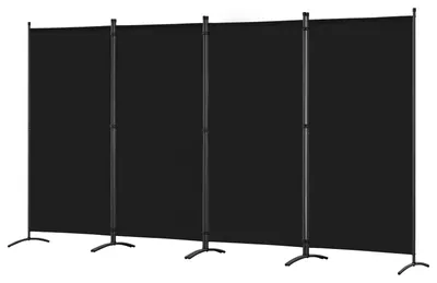 Productafbeelding van Ruimteverdelers voor de woonkamer, privacy screens en room dividers, zwart, 324 x 169 cm