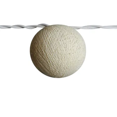 Produktbild von Lichterkettenkugel - Cocoon Kugel - elfenbein