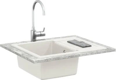 Produktbild von vidaXL Waschbecken Weiß 620 x 500 mm 80% Quarz und 20% Harz