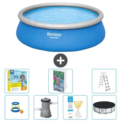 Image de Bestway Fast Set, piscine ronde - 457 x 122 cm - 6 pièces, modèle S405