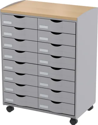 Obrázok produktu pre PAPERFLOW DT 162N.02.23 Vozík 16 zásuviek sivý/bukový