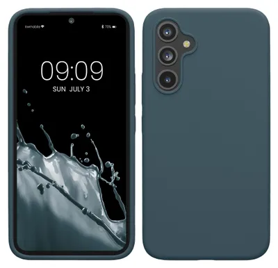 Produktbild von kwmobile Handyhülle für Samsung Galaxy A54 5G Hülle - Case Silikon - Kabelloses Laden - Schutzhülle Cover in Dunkler Schiefer