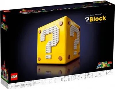 Produktbild von LEGO Fragezeichen-Block aus Super Mario 64, 3D Set für Erwachsene mit Prinzessin Peach und Yoshi Mikro-Figuren, kreative Geschenk 71395