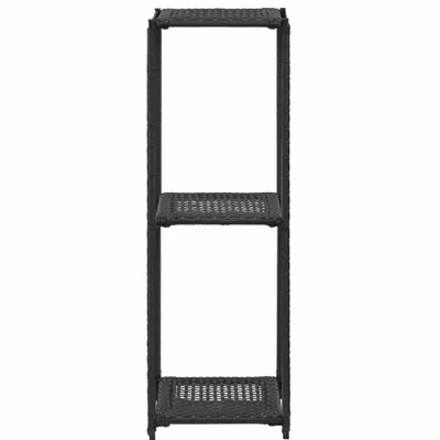 Image de vidaXL Étagère noire 30x30x90 cm Poly Rattan