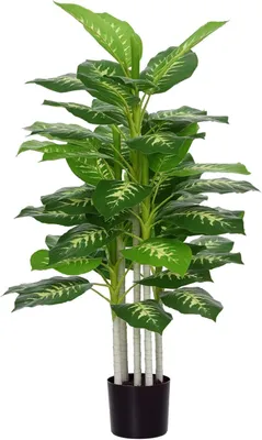 Produktbild von Künstliche Pflanze Dieffenbachie 120 cm im Topf, naturgetreu, Wohnzimmer-Deko
