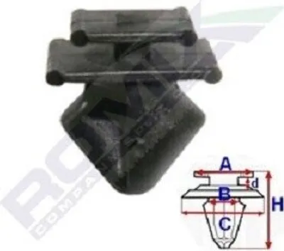 Obrázek produktu pro ROMIX clip trim / ochranná lišta 12407 pasuje pro PEUGEOT 406 (8B) 15 6mm