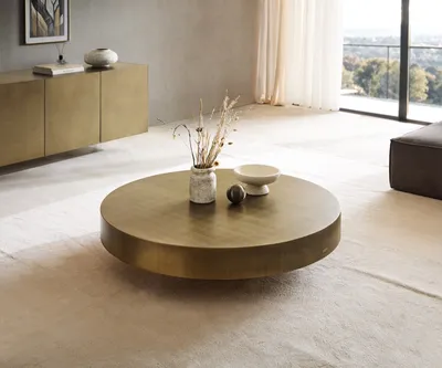 Produktbild von DELIFE Couchtisch Ryo 120x30 cm Metallic Gold