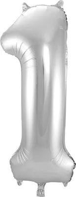 Produktbild von Folat 63171, Spielzeugballon, Folie, Silber, Geburtstag, Anzahl, 860 mm