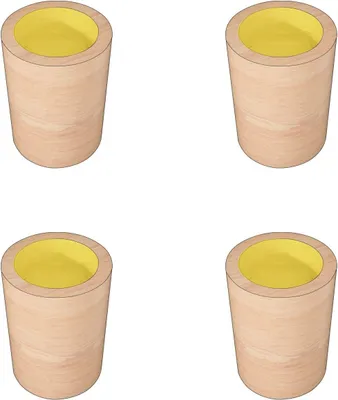 Obrázek produktu pro Masivní kulaté dřevěné nohy – +3,5 nebo 5 cm – pohovka, komoda, stůl, lehátka
