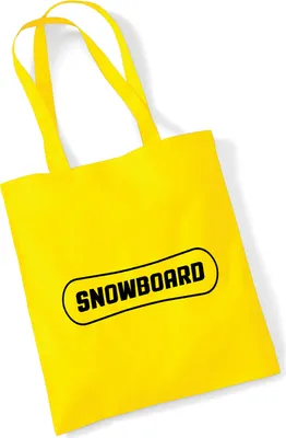Produktbild von Huuraa Jutebeutel Snowbord Schriftzug 10 Liter Yellow Baumwolle Tasche Geschenkidee