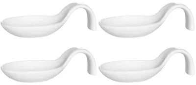 Tapas-Set mit 4 Gourmetlöffeln, Porzellan, 10,5 x 5 x 3 cm