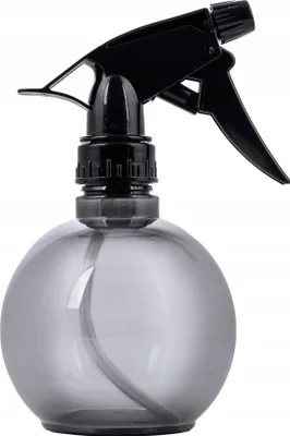 Produktbild von Ponik’s Friseur Sprühflasche Kugel – Wassersprühflasche Wassersprüher Friseurbedarf Wasserzerstäuber – Schwarz, 300 ml