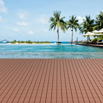 Produktbild von YZNAHRE Terrassenfliesen 11 Stück, 30x30 cm Balkon Bodenbelag Balkonfliesen mit Klicksystem Wetterfest in Holzoptik Klickfliesen Braun Terassenboden Fliesen für Balkon & Terrasse, Typ B