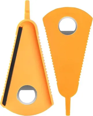 Image de Ouvre-bouteille Famanu 3-en-1 - Ouvre-bouteilles et verres multifonctionnels - Jaune