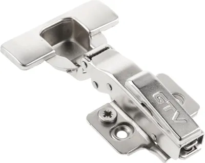 Produktbild von GTV - SILENTO PRO Hydraulikscharnier | Eckanschlag mit Montageplatte | Verpackt in Polybeutel | Exzenterverstellung | Sharnier mit Silent-Close-Funktion