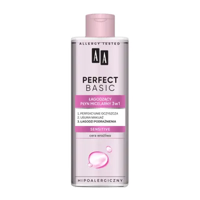 Obrázok produktu pre AA Perfect Basic Łagodzący płyn micelarny 3w1 Sensitive, 200ml