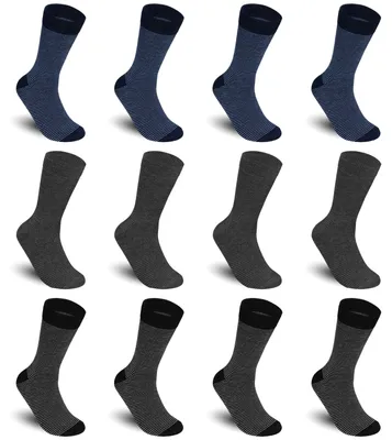 Produktbild von 6 oder 12 Paar Herren Business Socken Baumwolle Strümpfe Herrensocken | B72 - 43-46 - 6er Pack