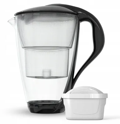 Produktbild von Glas-Filterkanne Dafi Crystal Led Schwarz-mit Dafi Unimax Filter